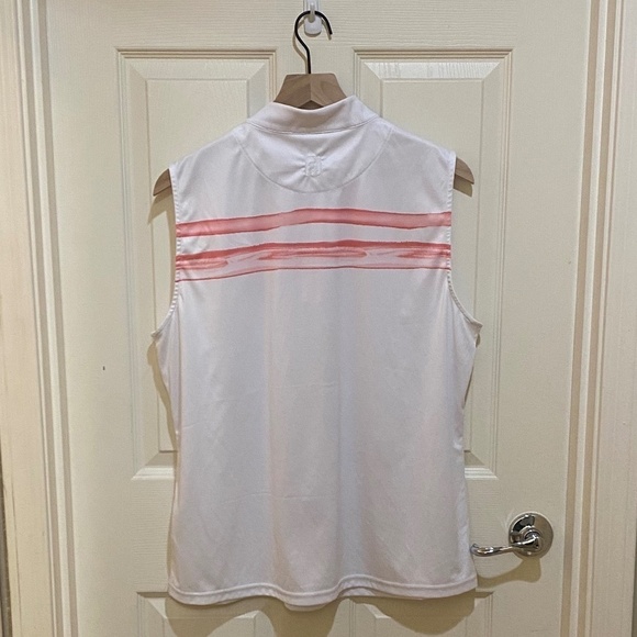 FootJoy-Women's XL-Sleeveless Golf Shirt- White/Pink-Waste Management Phx Open - Picture 2 of 8